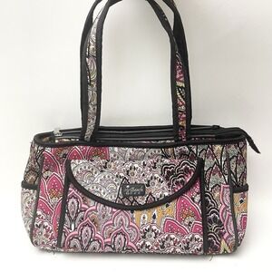 California Leash Company Paisley Handbag Purse Psalm 16:11 CLC Pink Orange White